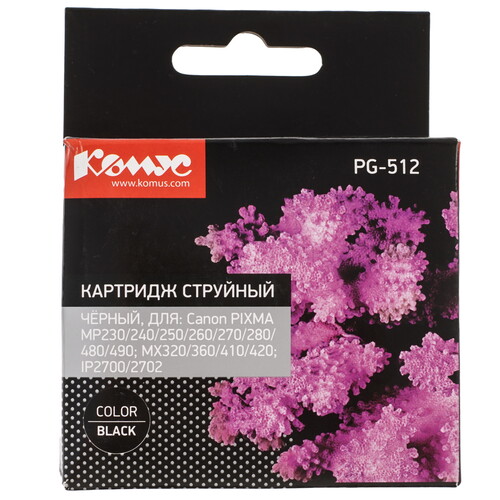 Купить Картридж Комус PG-512 (2969B007) черный  9199565. Характеристики, отзывы и цены в Донецке