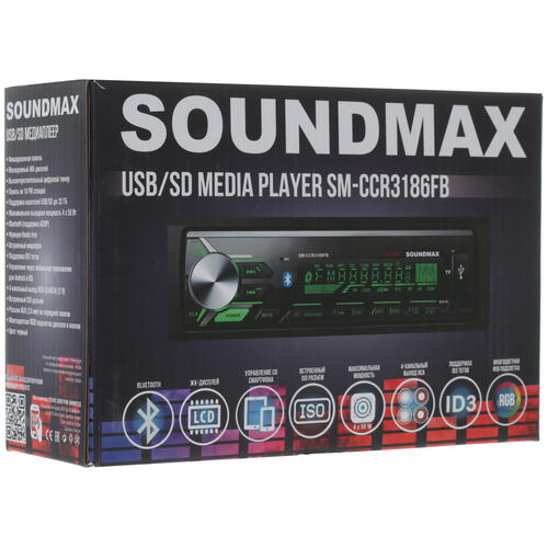 Купить Автопроигрыватель Soundmax SM-CCR3186FB  5342545. Характеристики, отзывы и цены в Донецке
