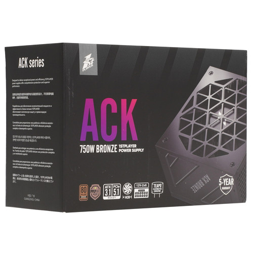 Купить Блок питания 1STPLAYER ACK BRONZE [HA-750AA2] черный  9327610. Характеристики, отзывы и цены в Донецке