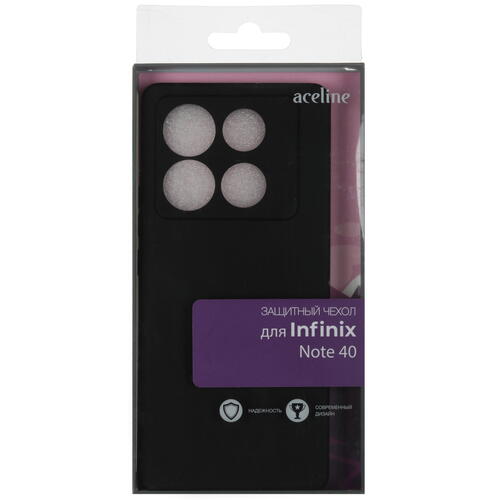 Купить Накладка  Aceline Fresh для Infinix NOTE 40 черный  5438739. Характеристики, отзывы и цены в Донецке