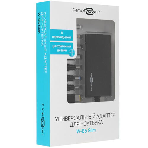 Купить Адаптер питания сетевой FinePower W-65 Slim  1352471. Характеристики, отзывы и цены в Донецке