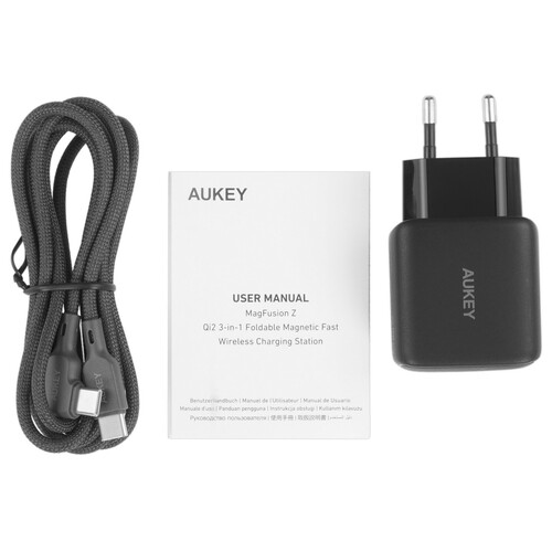 Купить Беспроводное зарядное устройство Aukey MagFusion Z серый  5600088. Характеристики, отзывы и цены в Донецке
