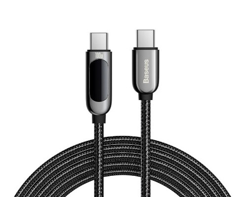 Купить Кабель круглый Baseus USB Type-C - USB Type-C черный 2 м  5627763. Характеристики, отзывы и цены в Донецке