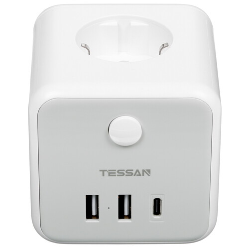 Купить Сетевой фильтр Tessan TS-301-C серый  9133312. Характеристики, отзывы и цены в Донецке