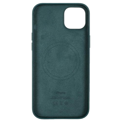 Купить Накладка  Apple Leather Case with MagSafe для Apple iPhone 14 Plus зеленый  5084125. Характеристики, отзывы и цены в Донецке