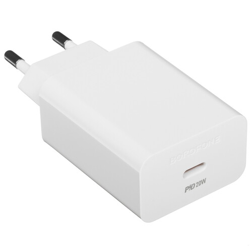 Купить Сетевое зарядное устройство Borofone BA21A Pro белый  5474786. Характеристики, отзывы и цены в Донецке