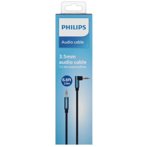 Купить Кабель   Philips jack 3.5 мм - jack 3.5 мм черный  5604559. Характеристики, отзывы и цены в Донецке