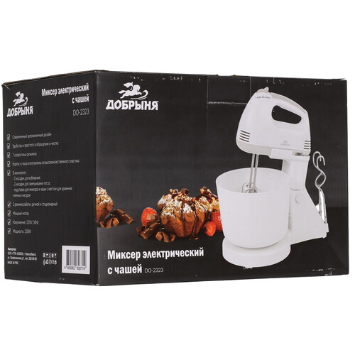 Купить Миксер Добрыня DO-2323 белый  5071290. Характеристики, отзывы и цены в Донецке