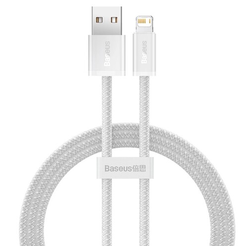 Купить Кабель круглый Baseus Lightning 8-pin - USB 2.0 Type-A белый 1 м  9260669. Характеристики, отзывы и цены в Донецке