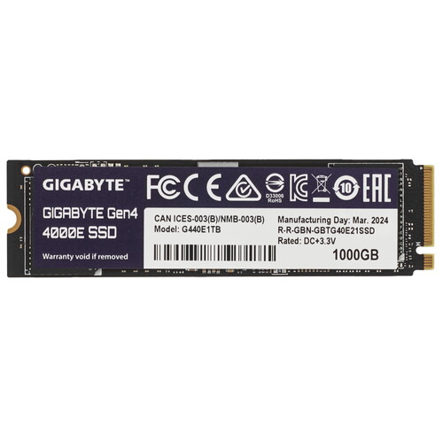 Купить 1000 ГБ M.2 NVMe накопитель GIGABYTE Gen4 4000E  5605663. Характеристики, отзывы и цены в Донецке