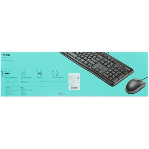 Купить Клавиатура+мышь  проводная  Logitech Desktop MK120 черный  5435844. Характеристики, отзывы и цены в Донецке