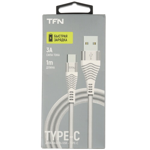 Купить Кабель круглый TFN USB Type-C - USB 2.0 Type-A белый 1 м  5616519. Характеристики, отзывы и цены в Донецке