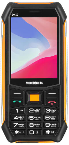 Купить Сотовый телефон teXet TM-D412 черный/оранжевый  9071063. Характеристики, отзывы и цены в Донецке