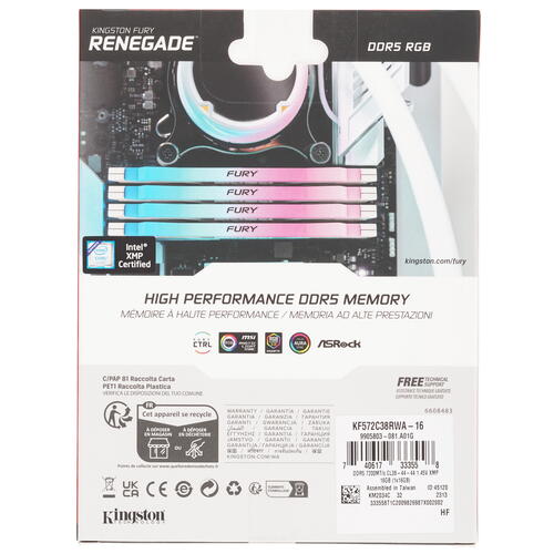 Купить Оперативная память Kingston Fury Renegade White RGB  5406052. Характеристики, отзывы и цены в Донецке