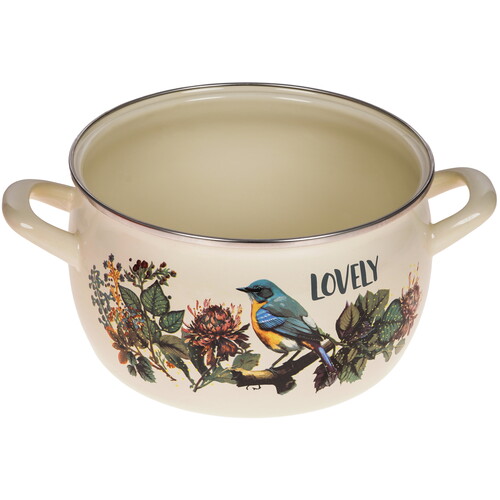Купить Кастрюля METROT Певчая птичка 383710 4.2 л 20 см бежевый  9211040. Характеристики, отзывы и цены в Донецке