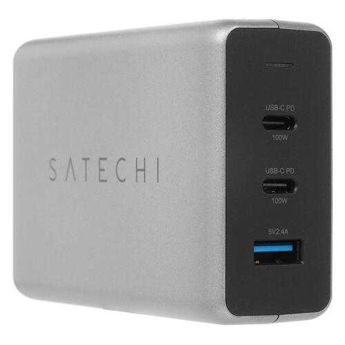 Купить Сетевое зарядное устройство Satechi 100W USB-C PD серый  4733004. Характеристики, отзывы и цены в Донецке
