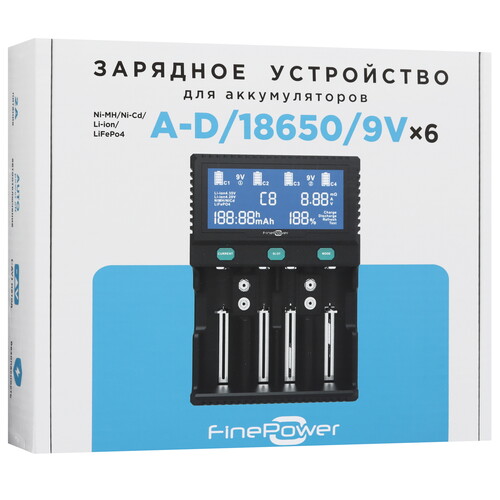 Купить Зарядное устройство FinePower MX6  5097000. Характеристики, отзывы и цены в Донецке