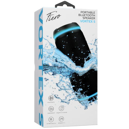 Купить Портативная колонка Fiero Vortex S, черный  5092222. Характеристики, отзывы и цены в Донецке