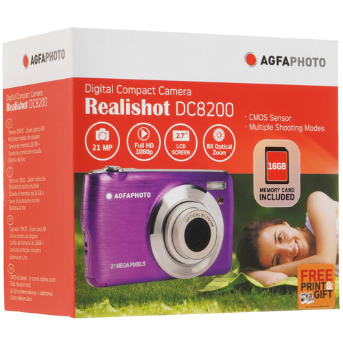 Купить Компактный фотоаппарат AgfaPhoto DC8200 фиолетовый  5632399. Характеристики, отзывы и цены в Донецке