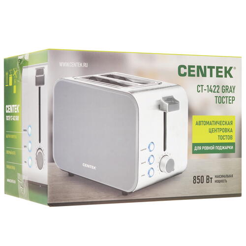 Купить Тостер Centek CT-1422 серебристый  9055079. Характеристики, отзывы и цены в Донецке