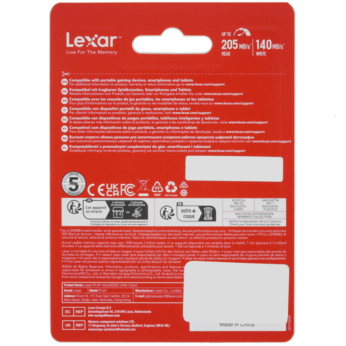 Купить Карта памяти Lexar PLAY microSDXC 256 ГБ  9262225. Характеристики, отзывы и цены в Донецке