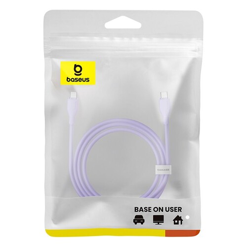 Купить Кабель круглый Baseus USB Type-C - USB Type-C фиолетовый 1 м  5627435. Характеристики, отзывы и цены в Донецке