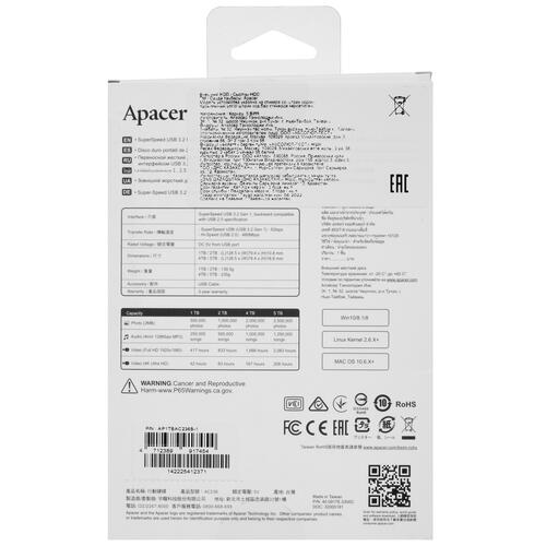 Купить 1 ТБ Внешний HDD Apacer AC236  5036715. Характеристики, отзывы и цены в Донецке