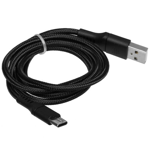 Купить Кабель круглый Rocket USB Type-C - USB 2.0 Type-A черный 1 м  5466179. Характеристики, отзывы и цены в Донецке