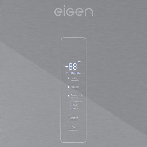 Купить Холодильник с морозильником   Eigen Stark-RF42 серебристый  5423598. Характеристики, отзывы и цены в Донецке