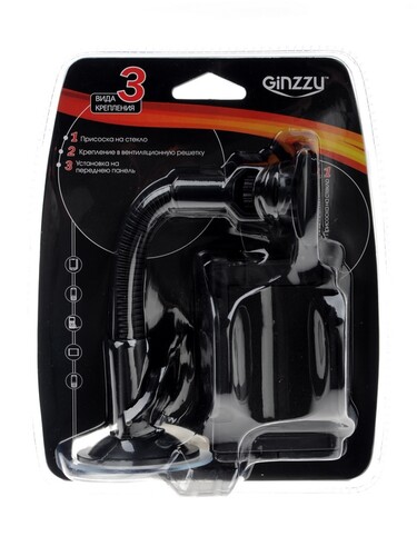 Купить Держатель автомобильный GiNZZU GH-583 черный  0145452. Характеристики, отзывы и цены в Донецке