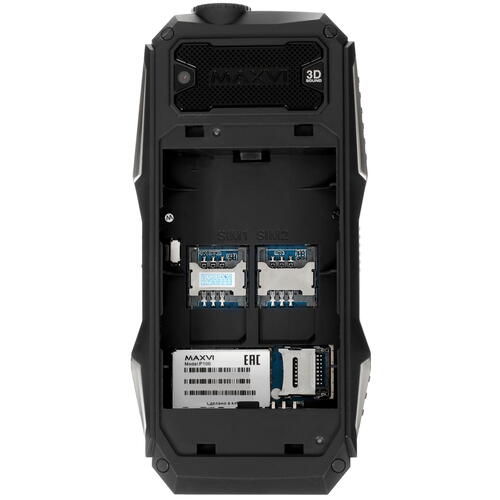 Купить Сотовый телефон Maxvi P100 черный  4869577. Характеристики, отзывы и цены в Донецке