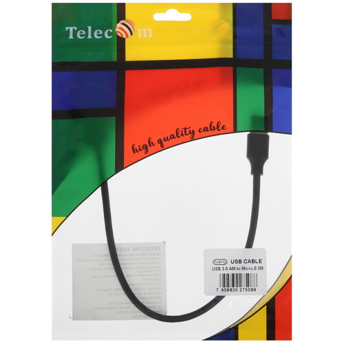 Купить Кабель Telecom USB 3.2 Gen 1 Type-A - micro USB-B  5471454. Характеристики, отзывы и цены в Донецке