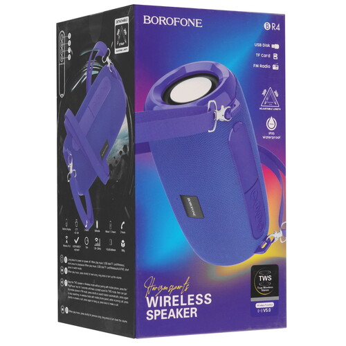 Купить Портативная колонка Borofone BR4 Horizon Sports, синий  9244536. Характеристики, отзывы и цены в Донецке