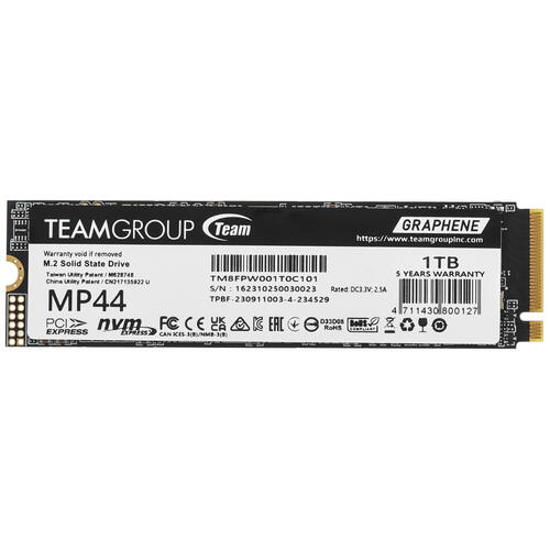 Купить 1000 ГБ M.2 NVMe накопитель TEAMGROUP MP44 [TM8FPW001T0C101]  5438524. Характеристики, отзывы и цены в Донецке