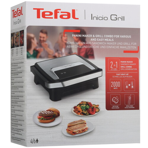 Купить Гриль Tefal Inicio GC271D10 черный  9238424. Характеристики, отзывы и цены в Донецке