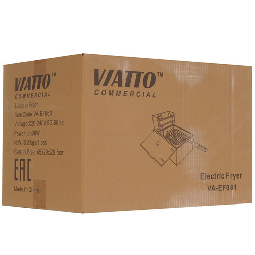 Купить Фритюрница VIATTO VA‑EF061 серебристый  9909645. Характеристики, отзывы и цены в Донецке