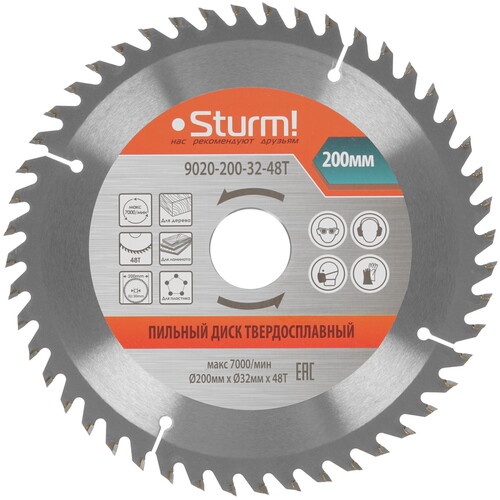 Купить Диск пильный Sturm! 9020-200x32x48T  1287310. Характеристики, отзывы и цены в Донецке