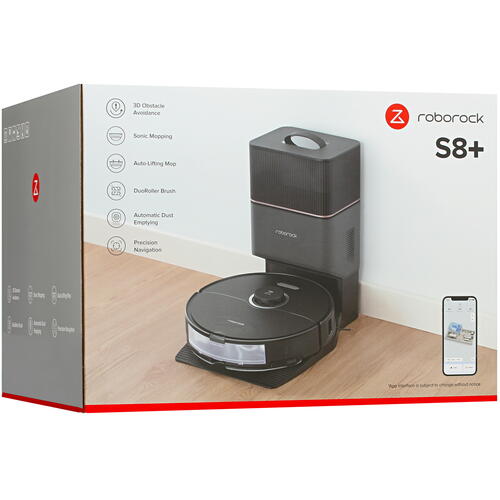 Купить Робот-пылесос Roborock S8+ черный  5094175. Характеристики, отзывы и цены в Донецке
