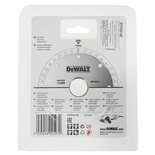 Купить Диск алмазный DeWalt DT3702-QZ  5335342. Характеристики, отзывы и цены в Донецке