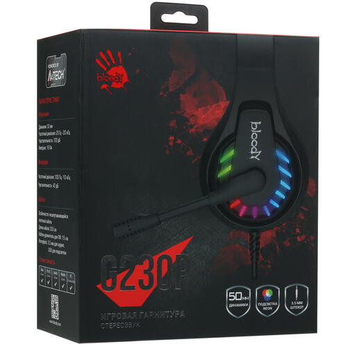 Купить Проводные наушники A4Tech Bloody G230p черный 2022  5080700. Характеристики, отзывы и цены в Донецке