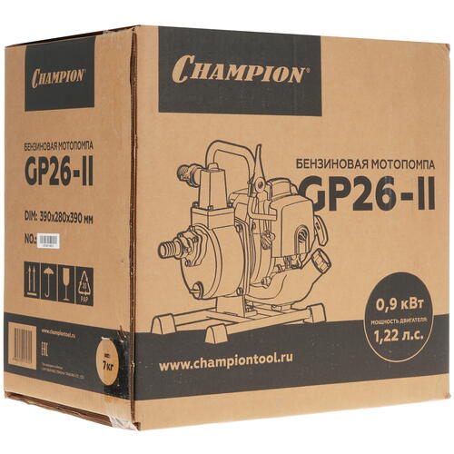 Купить Мотопомпа Champion GP26-II  1215707. Характеристики, отзывы и цены в Донецке