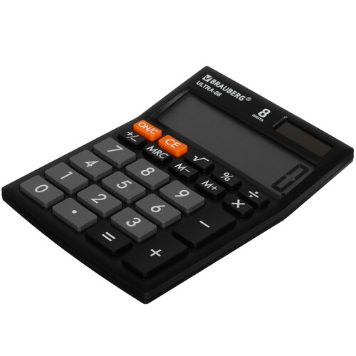 Купить Калькулятор бухгалтерский Brauberg ULTRA-08-BK  5044609. Характеристики, отзывы и цены в Донецке