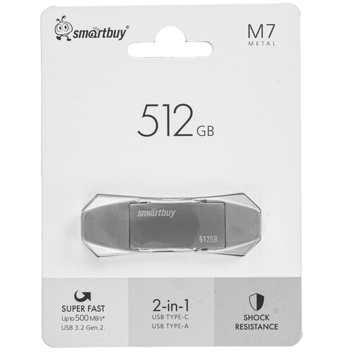 Купить Память OTG USB Flash 512 ГБ Smartbuy M7 [SB512GBM7]  5485617. Характеристики, отзывы и цены в Донецке