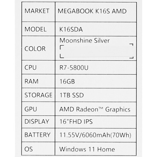 Купить 16" Ноутбук Tecno Megabook K16S серебристый  5483450. Характеристики, отзывы и цены в Донецке