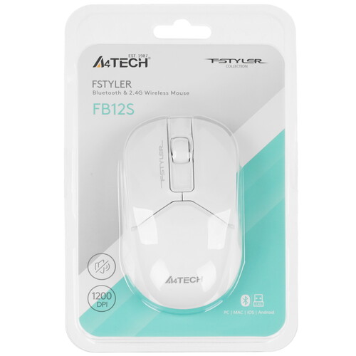 Купить Мышь беспроводная A4Tech Fstyler FB12S  9188940. Характеристики, отзывы и цены в Донецке