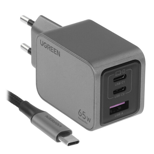 Купить Сетевое зарядное устройство Ugreen X755 серый  9146530. Характеристики, отзывы и цены в Донецке