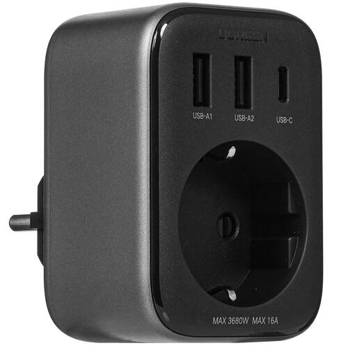 Купить Сетевой фильтр Ugreen 30W Travel Converter черный  5415870. Характеристики, отзывы и цены в Донецке