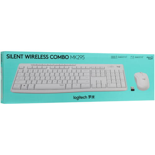 Купить Клавиатура+мышь беспроводная   Logitech Combo MK295 White белый  5074619. Характеристики, отзывы и цены в Донецке