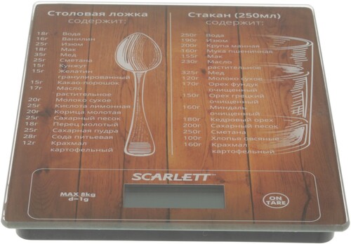 Купить Кухонные весы Scarlett SC-KS57P19 коричневый  1108824. Характеристики, отзывы и цены в Донецке