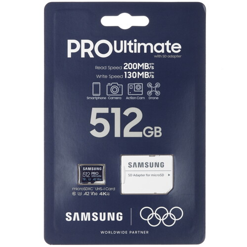 Купить Карта памяти Samsung PRO Ultimate microSDXC 512 ГБ  5456337. Характеристики, отзывы и цены в Донецке